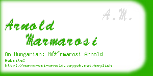 arnold marmarosi business card